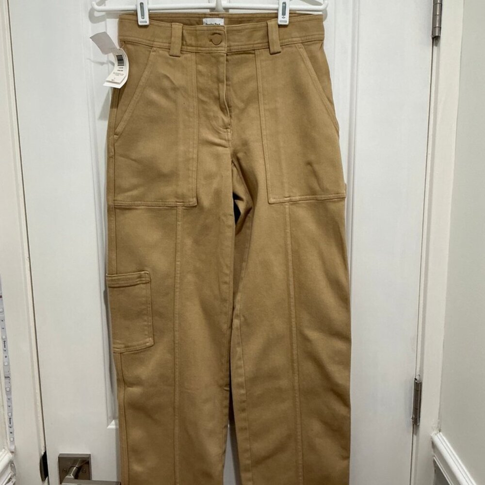 ARITZIA Sunday Best New Oscar Pant, Tan,  Cargo Carpenter, size 2 NEW with tag